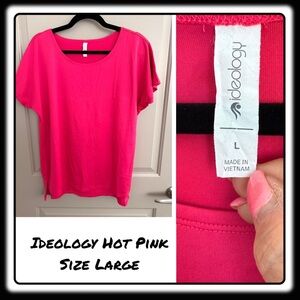Ideology magenta workout shirt. size Large. Stretchy and lightweight.